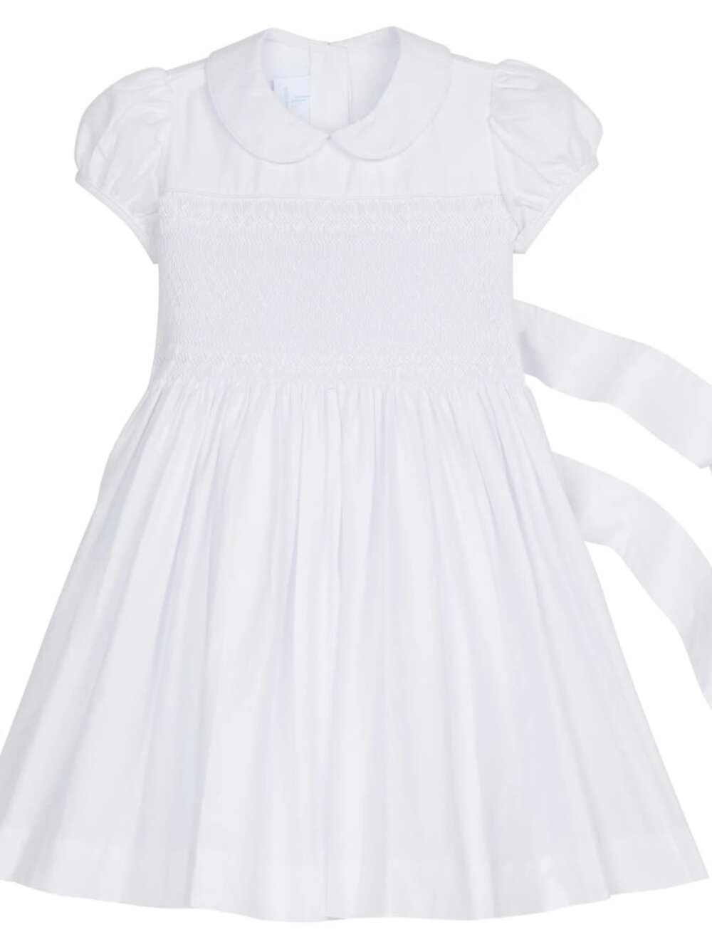 LITTLE ENGLISH Smocked Emery Dress - White - 24 Months